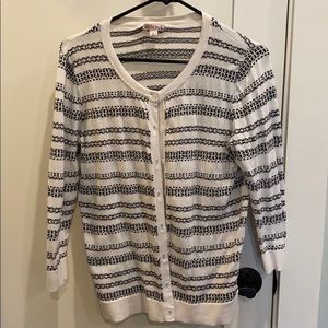 Merona white and black cardigan.
